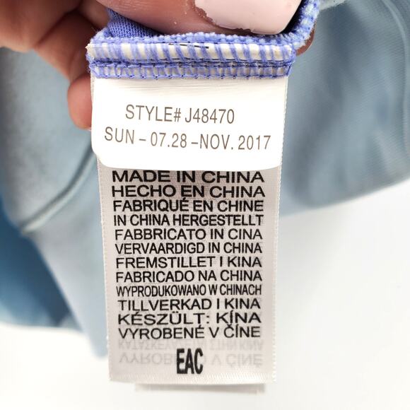 Marmot Women's HighNeck Blue ColorBlock Pullover Sweater Pockets Drawstring XS - Picture 8 of 12